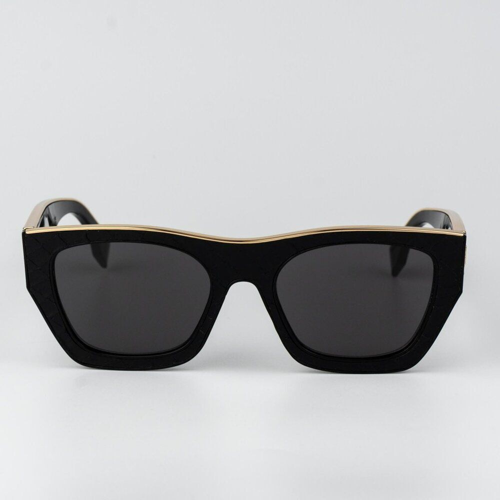 Fendi LEATHER LIMITED EDITION Men Sunglasses Square Black Grey FE40126I 01A
